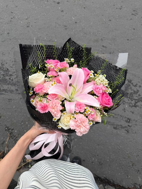 Hoa Ly Mix Tone Hồng