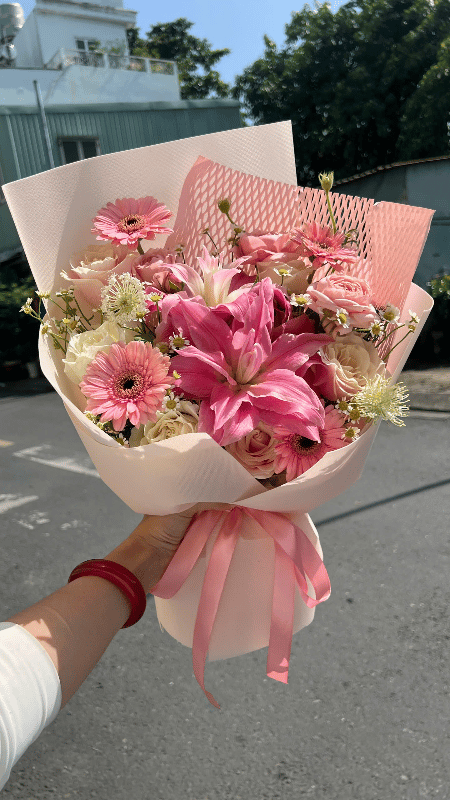 Hoa Ly Mix Tone Hồng 1