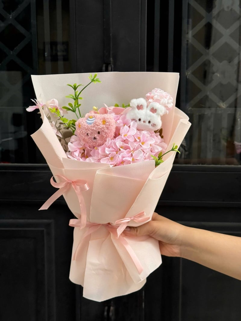 Bó Tú Cầu Lụa Gấu size Nhỏ 5