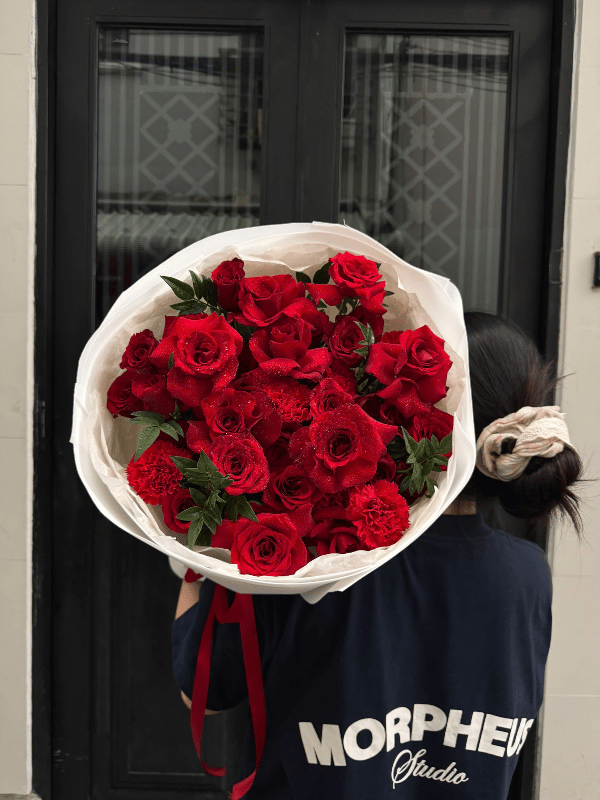 Bó Hoa Hồng Đỏ Form Tròn  – ảnh 1