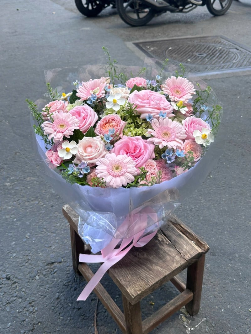 Mẫu Hoa Form Tròn Ohara mix Sao Xanh 3