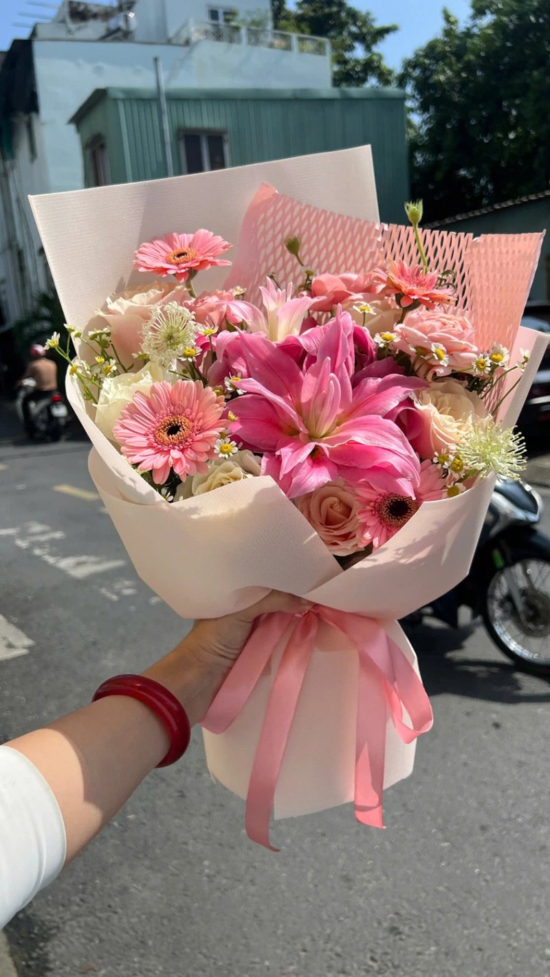 Hoa Ly Mix Tone Hồng 1 2