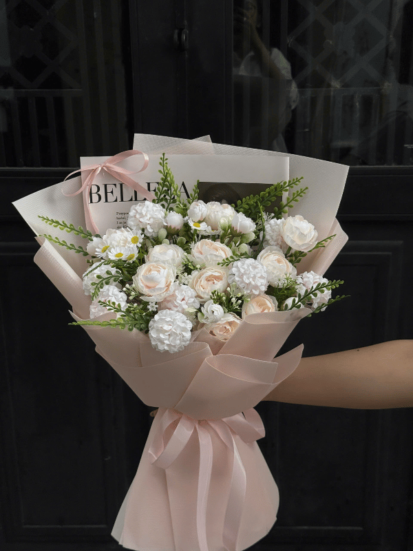 Bó Hoa Lụa Mix Hoa Sáp Mẫu 5 – ảnh 1