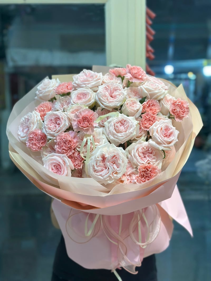 Bó Hoa Form Tròn Ohara Hồng 01 2